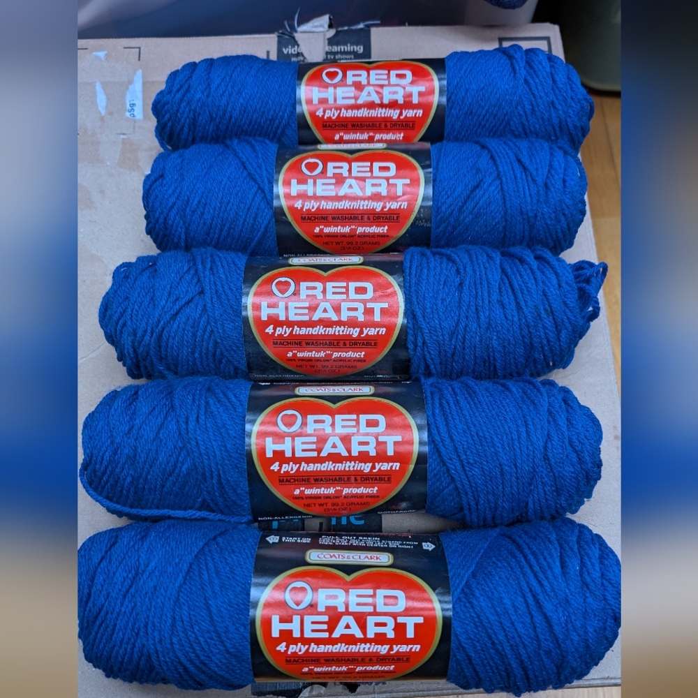 Red Heart Blue Yarn - Premium Knitting Essential